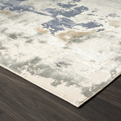8 x 10 Blue & Beige Rug