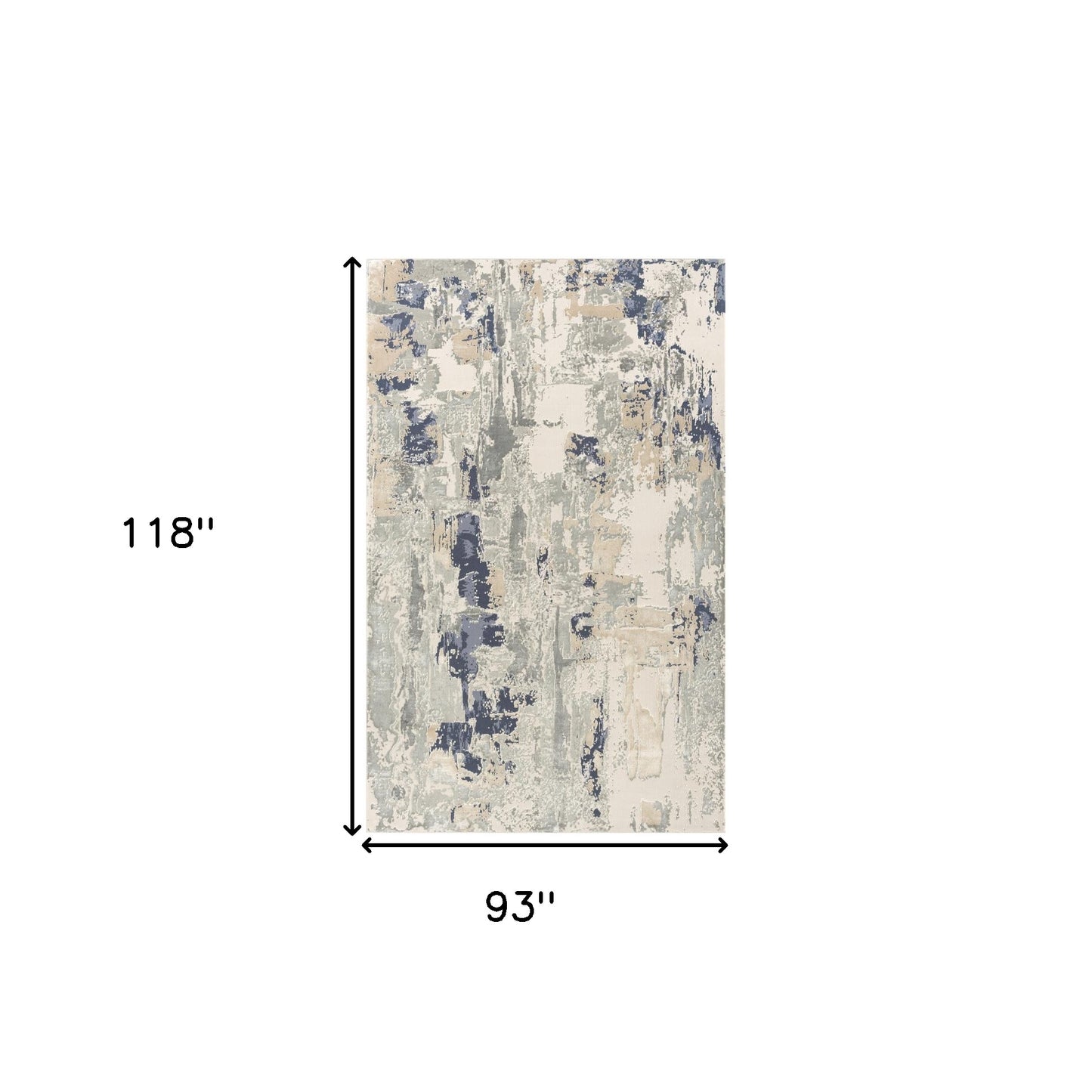 8 x 10 Blue & Beige Rug