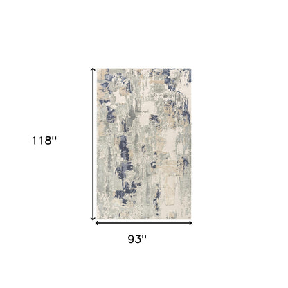 8 x 10 Blue & Beige Rug