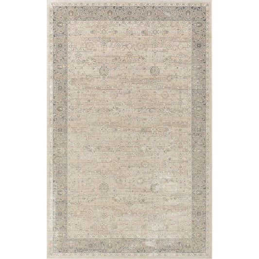 8 x 10 Beige & Ivory Floral Rug