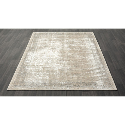 8 x 10 Beige & Ivory Floral Rug