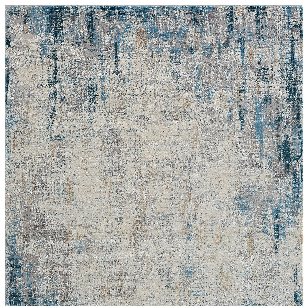 8 x 10 Blue & Ivory Rug