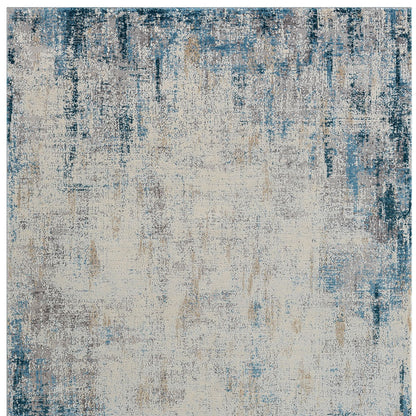 8 x 10 Blue & Ivory Rug