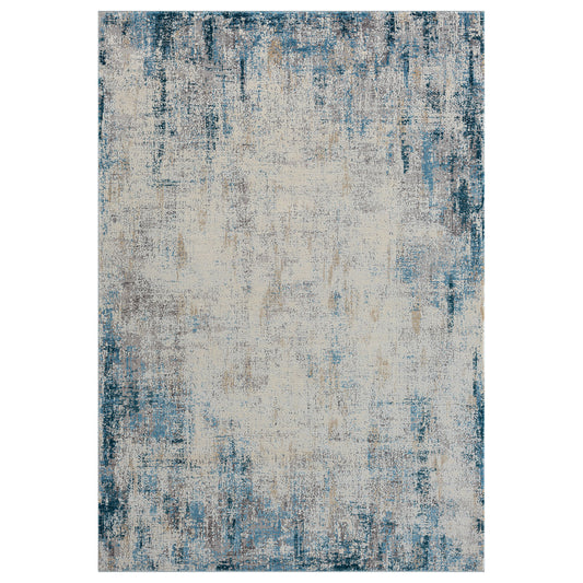 9 x 12 Blue & Ivory Rug