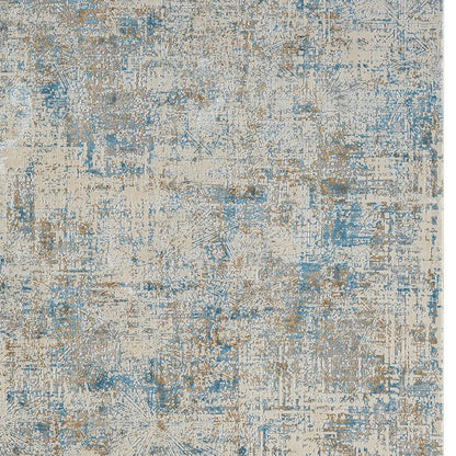 8 x 10 Blue & Ivory Rug