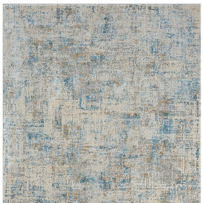 9 x 12 Blue & Ivory Rug