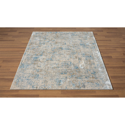 9 x 12 Blue & Ivory Rug