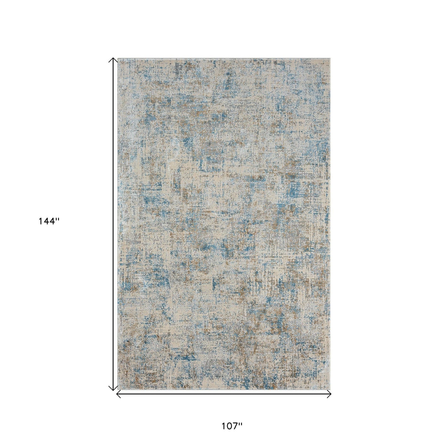 9 x 12 Blue & Ivory Rug