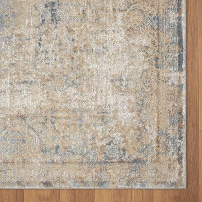 9 x 12 Beige & Gray Medallion Rug