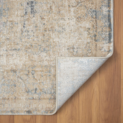 9 x 12 Beige & Gray Medallion Rug