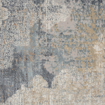 9 x 12 Beige & Gray Medallion Rug
