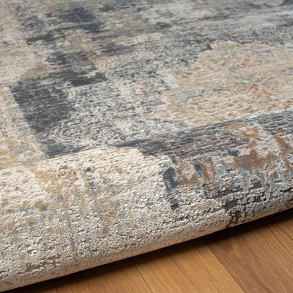 9 x 12 Beige & Gray Medallion Rug
