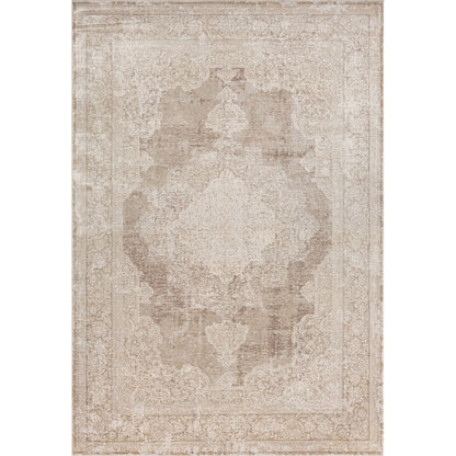 12 x 15 Beige & Ivory Medallion Rug