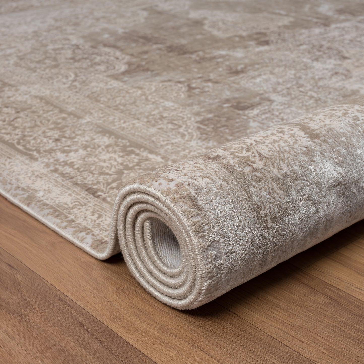 12 x 15 Beige & Ivory Medallion Rug