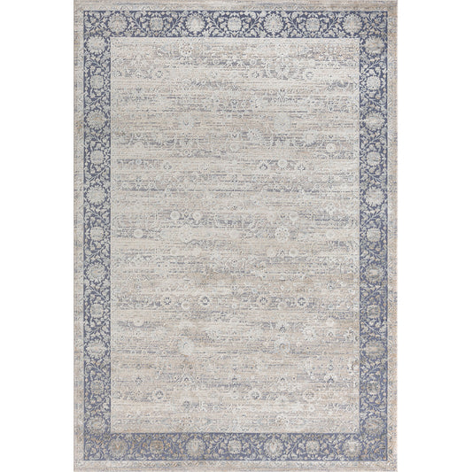 9 x 12 Blue & Beige Floral Rug