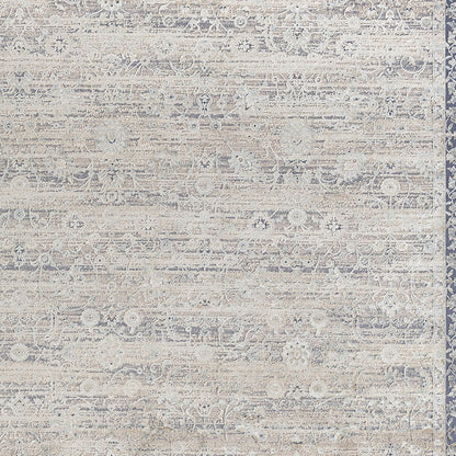 9 x 12 Blue & Beige Floral Rug