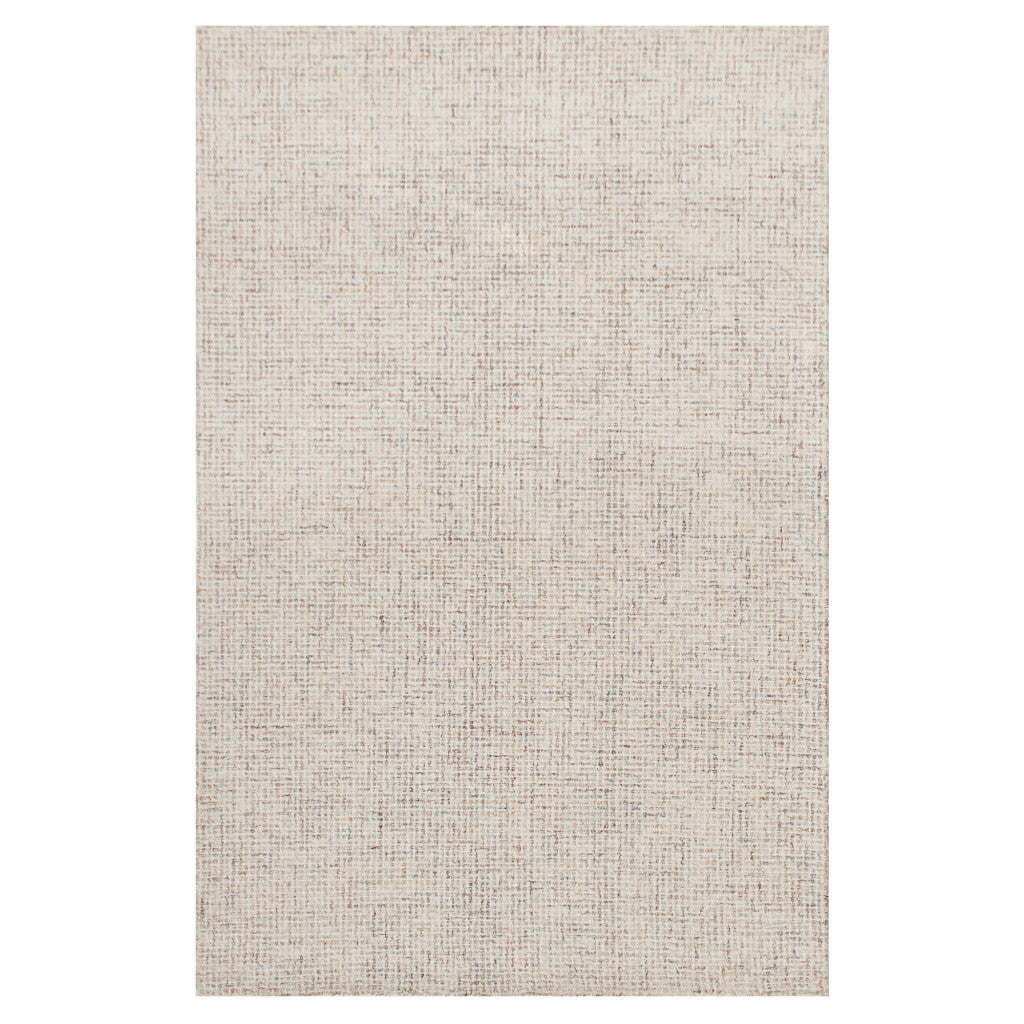 8 x 10 Beige & Brown Wool Hand Tufted Rug