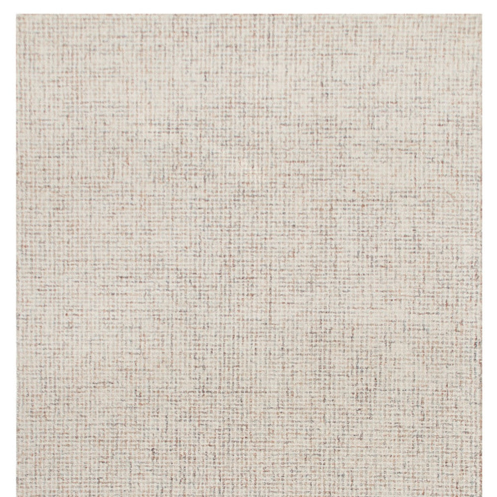 8 x 10 Beige & Brown Wool Hand Tufted Rug