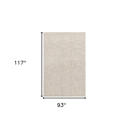 8 x 10 Beige & Brown Wool Hand Tufted Rug