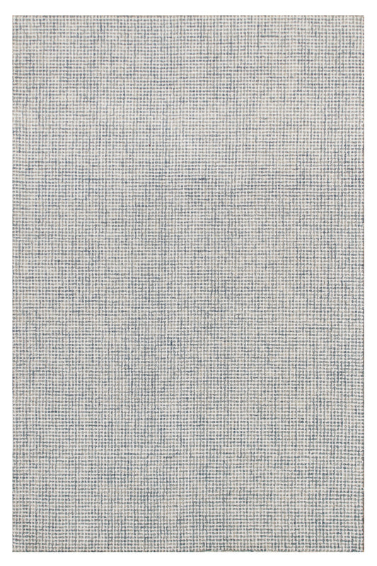 8 x 10 Blue & Ivory Wool Hand Tufted Rug