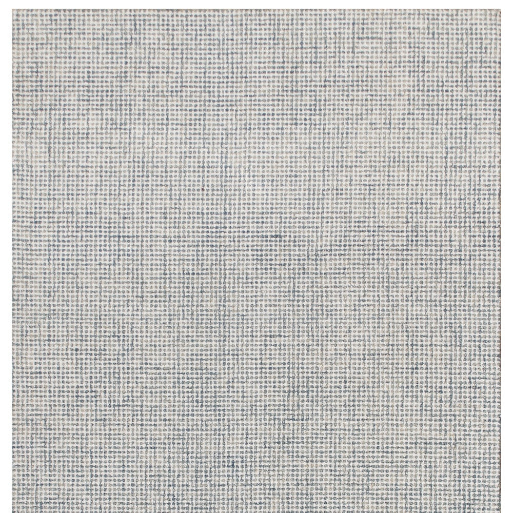 8 x 10 Blue & Ivory Wool Hand Tufted Rug