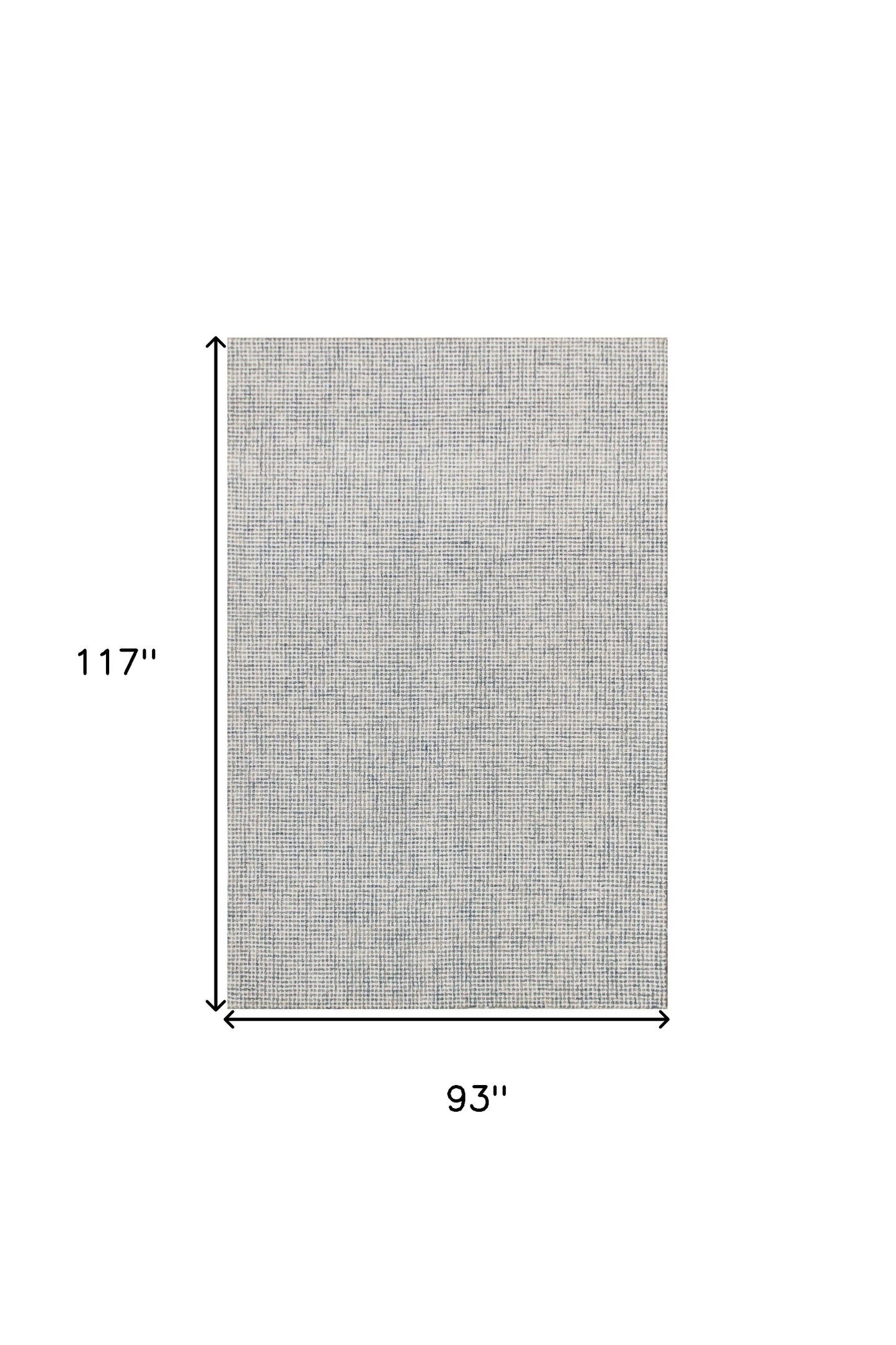 8 x 10 Blue & Ivory Wool Hand Tufted Rug