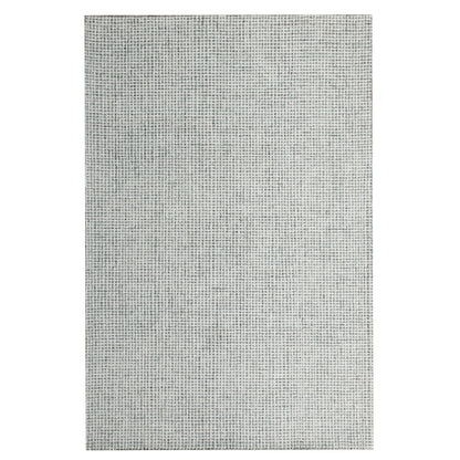 8 x 10 Green & Ivory Wool Checkered Hand Tufted Rug
