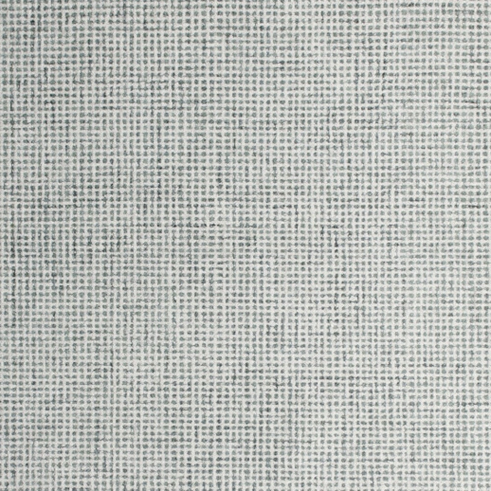 8 x 10 Green & Ivory Wool Checkered Hand Tufted Rug