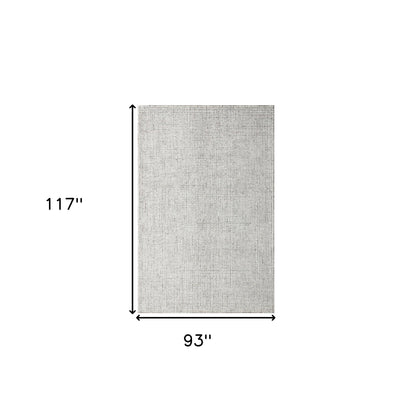 8 x 10 Gray & Ivory Wool Checkered Hand Tufted Rug