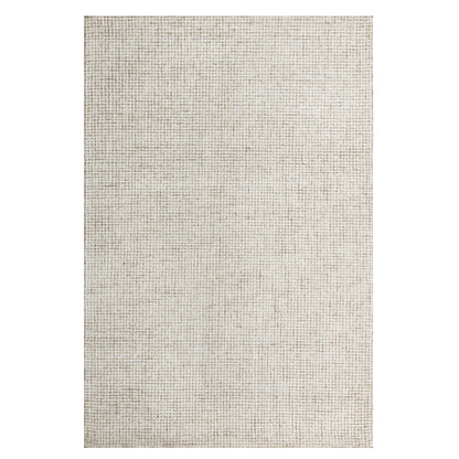 8 x 10 Beige & Ivory Wool Checkered Hand Tufted Rug