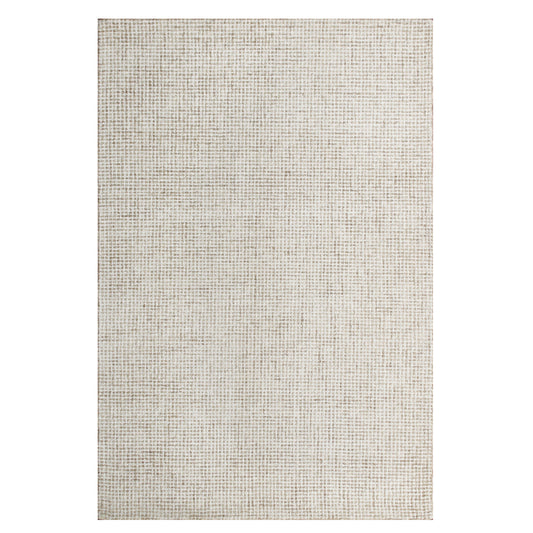 8 x 10 Beige & Ivory Wool Checkered Hand Tufted Rug
