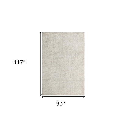 8 x 10 Beige & Ivory Wool Checkered Hand Tufted Rug
