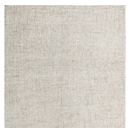 8 x 10 Beige & Ivory Wool Checkered Hand Tufted Rug