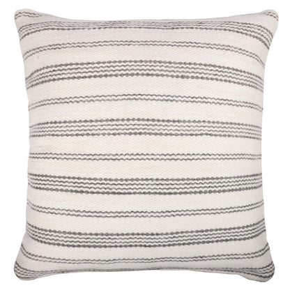 Black Gray & White Striped Pillow