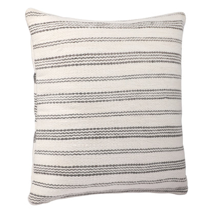 Black Gray & White Striped Pillow