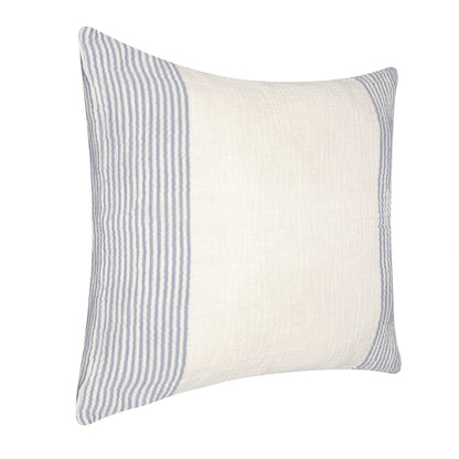Blue Striped Cotton Pillow