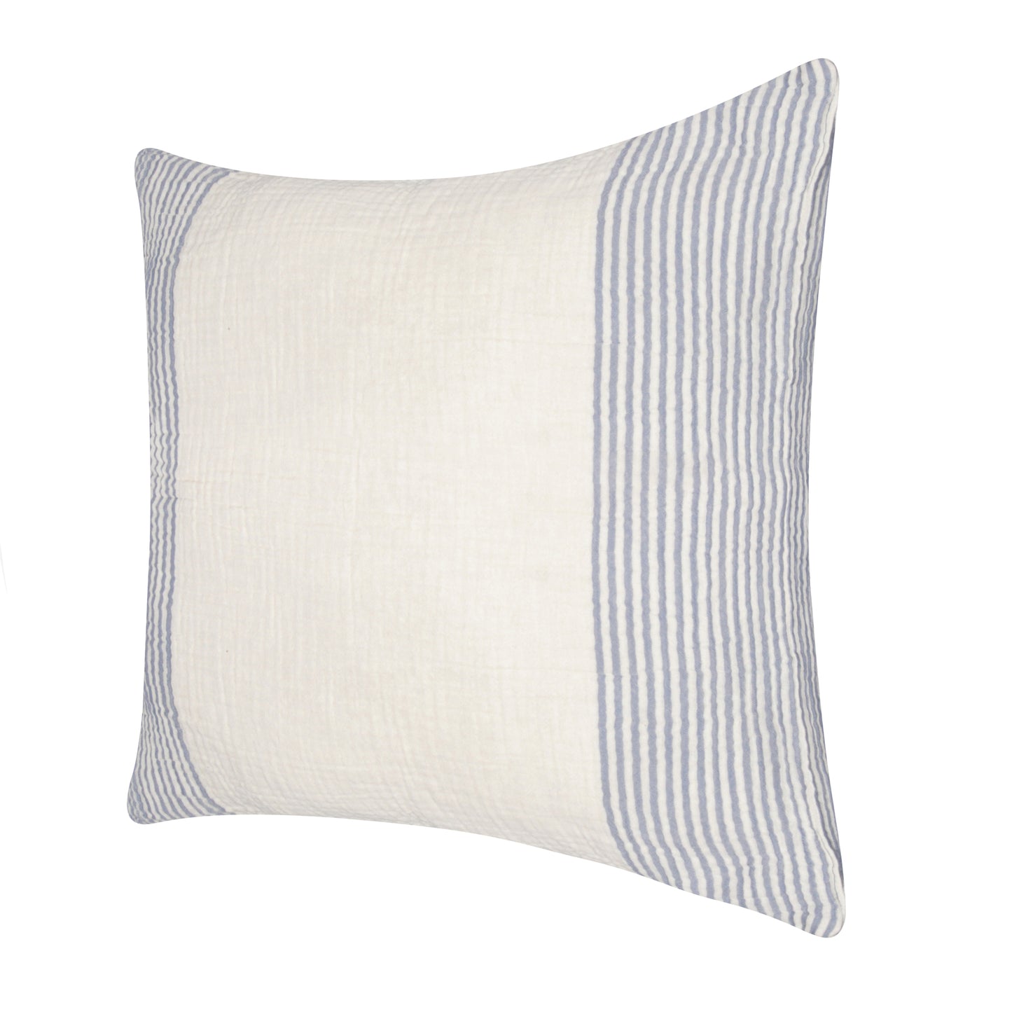 Blue Striped Cotton Pillow