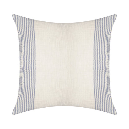 Blue Striped Cotton Pillow