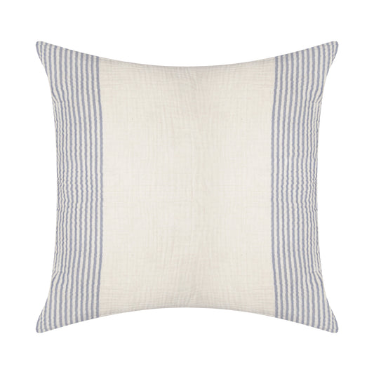 Blue Striped Cotton Pillow