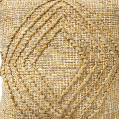 Brown Jute Pillow w/ Unavailable Edges