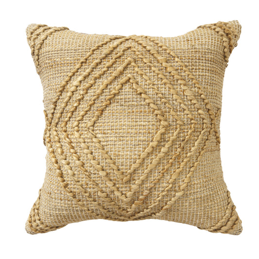 Brown Jute Pillow w/ Unavailable Edges