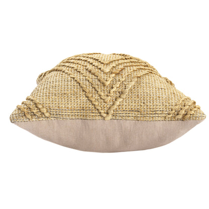 Brown Jute Pillow w/ Unavailable Edges