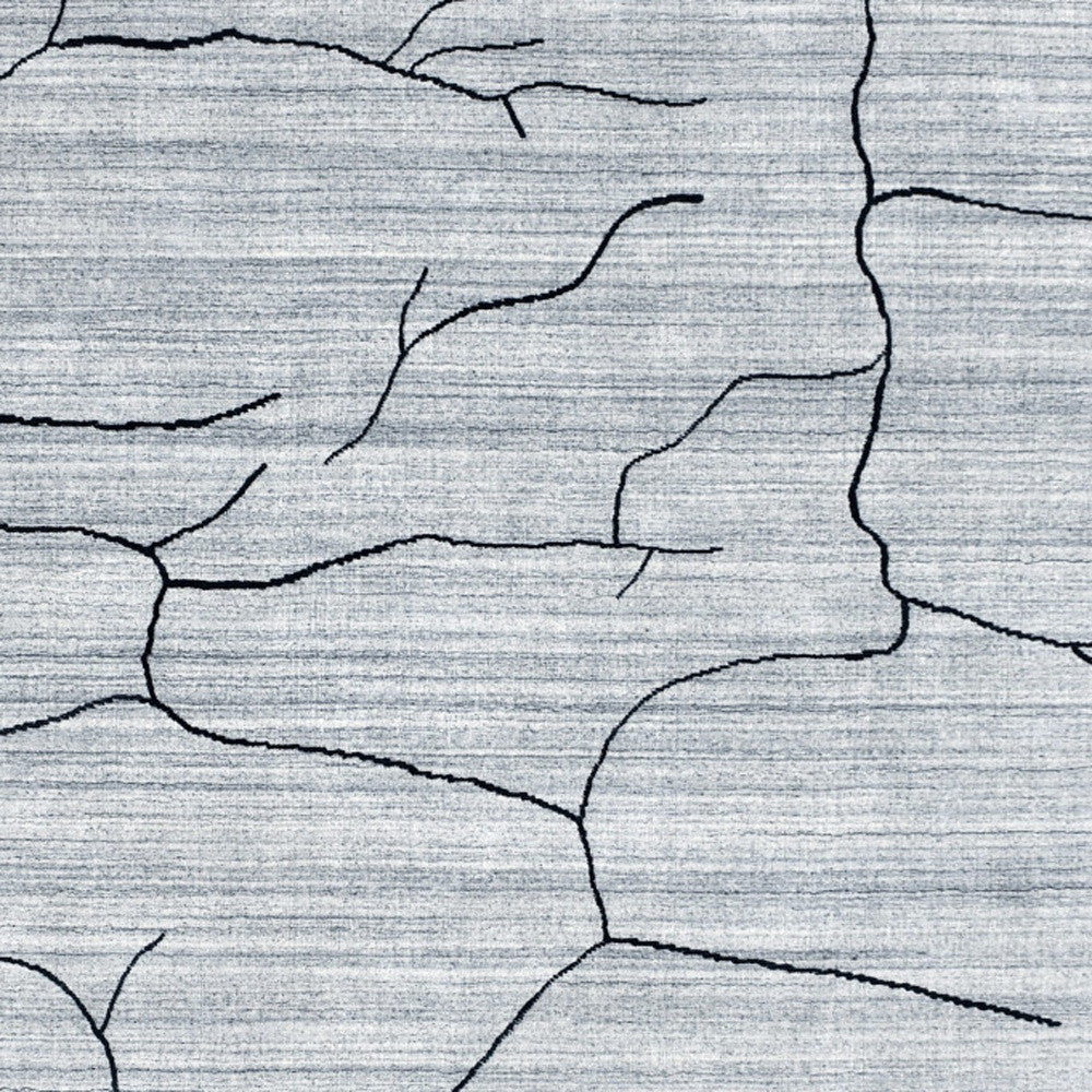 8 x 10 Gray & Black Hand Loomed Rug