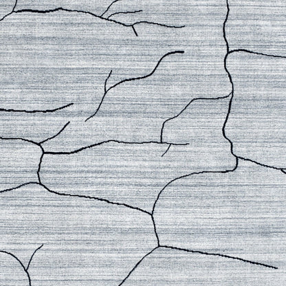 8 x 10 Gray & Black Hand Loomed Rug