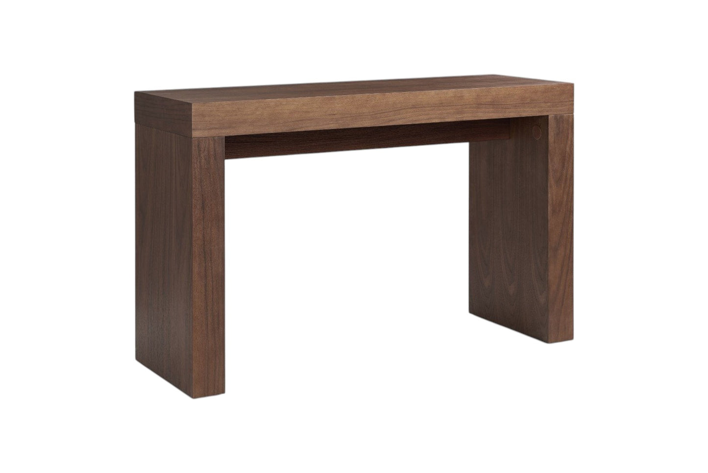 Brown Wood Block Console Table