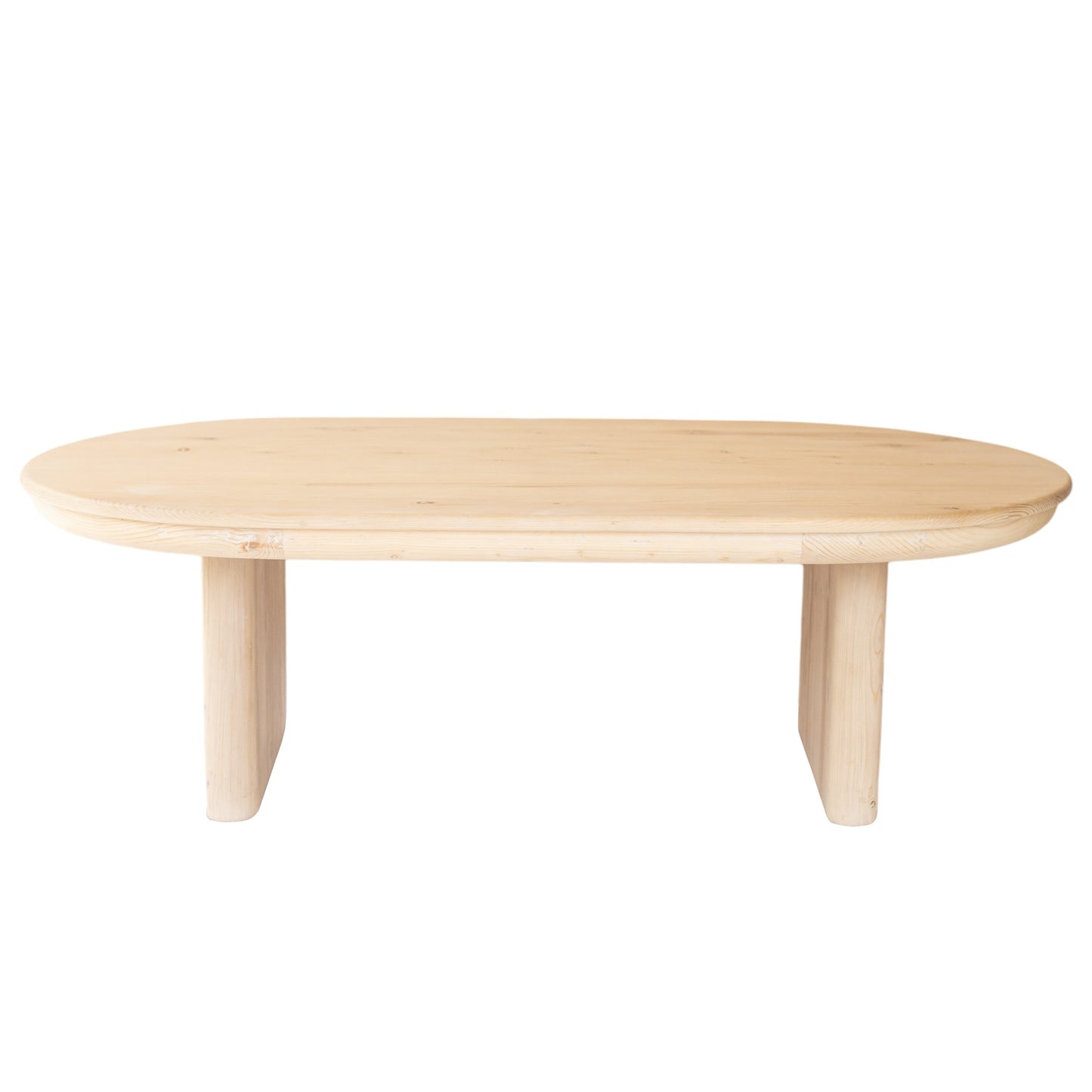 Natural Solid Wood Oval Solid Coffee Table image 2