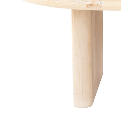 Natural Solid Wood Oval Solid Coffee Table image 4