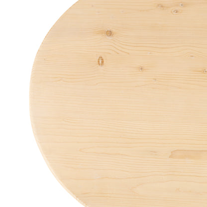 Natural Solid Wood Oval Solid Coffee Table image 3