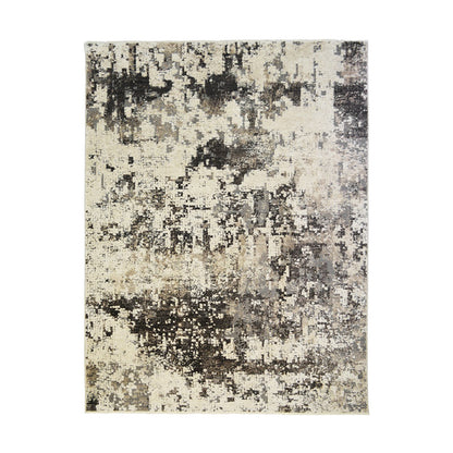 8 x 10 Black Distressed Rug