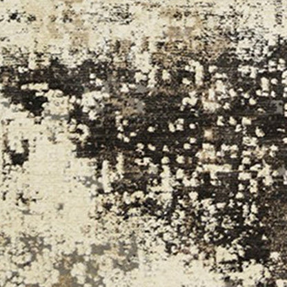 8 x 10 Black Distressed Rug